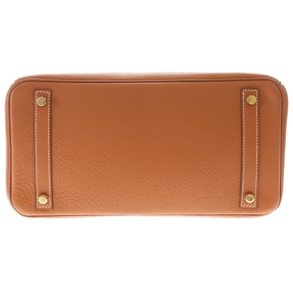 Hermes Birkin 30 Brown Taurillon Clemence Gold Handbag — view 4