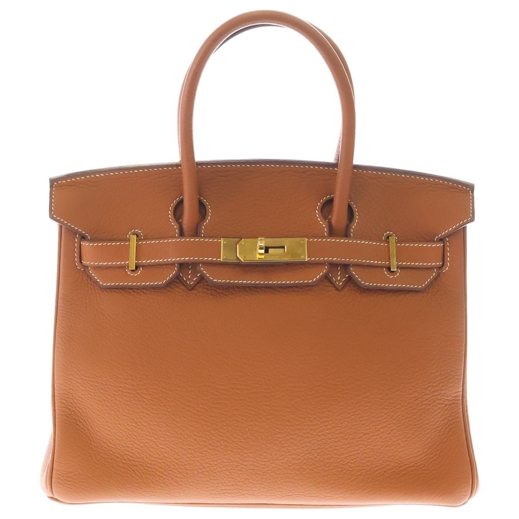 Hermes Birkin 30 Brown Taurillon Clemence Gold Handbag