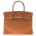 Hermes Birkin 30 Brown Taurillon Clemence Gold Handbag