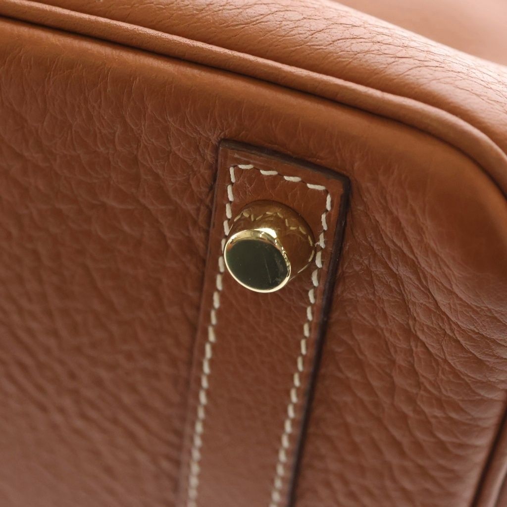 Hermes Birkin 30 Brown Taurillon Clemence Gold Handbag — view 6