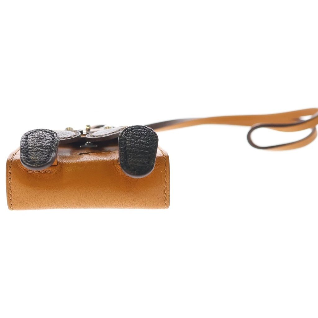 Hermes Tall Charm Bag Brown Leather — view 5