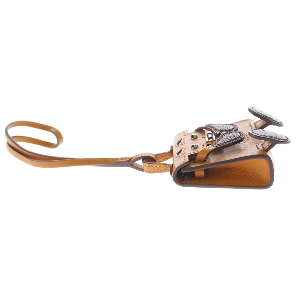Hermes Tall Charm Bag Brown Leather — view 4