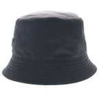 Prada Re-Nylon Triangle Logo Plate Bucket Hat Black — view 4