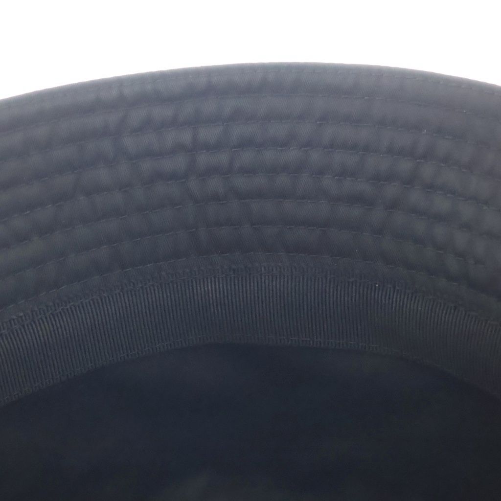 Prada Re-Nylon Triangle Logo Plate Bucket Hat Black — view 5