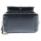 Chanel Quilted Chain Mini Backpack Black Caviar Leather Gold — view 4