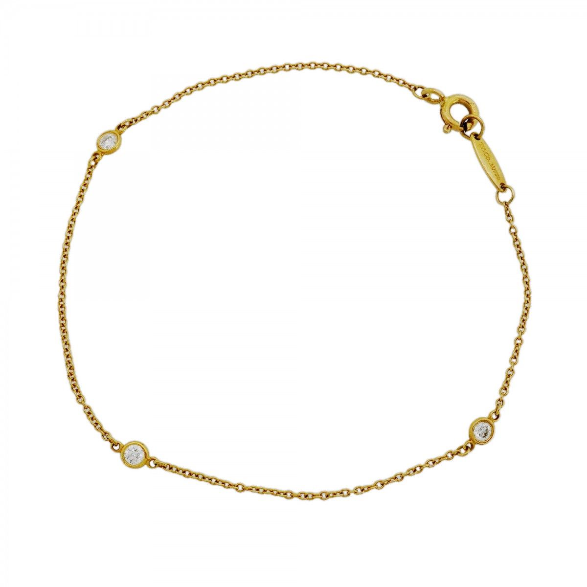 Tiffany & Co Bracelet by the Yard 18k Yellow Gold Diamond