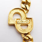 Dior Necklace CD Logo Gold Plated Rhinestone — view 6