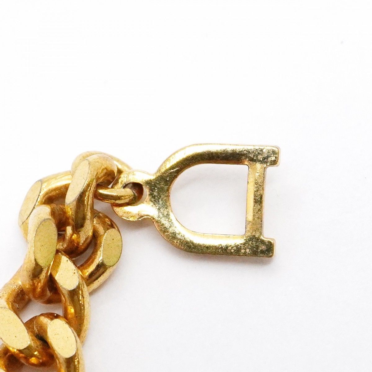 Dior Necklace CD Logo Gold Plated Rhinestone — view 8