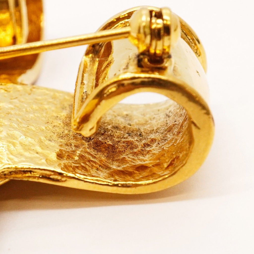 Chanel Brooch Vintage CC Logo Gold Plated — view 9