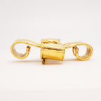 Chanel Brooch Vintage CC Logo Gold Plated — view 3