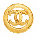 Chanel Brooch Vintage CC Logo Round