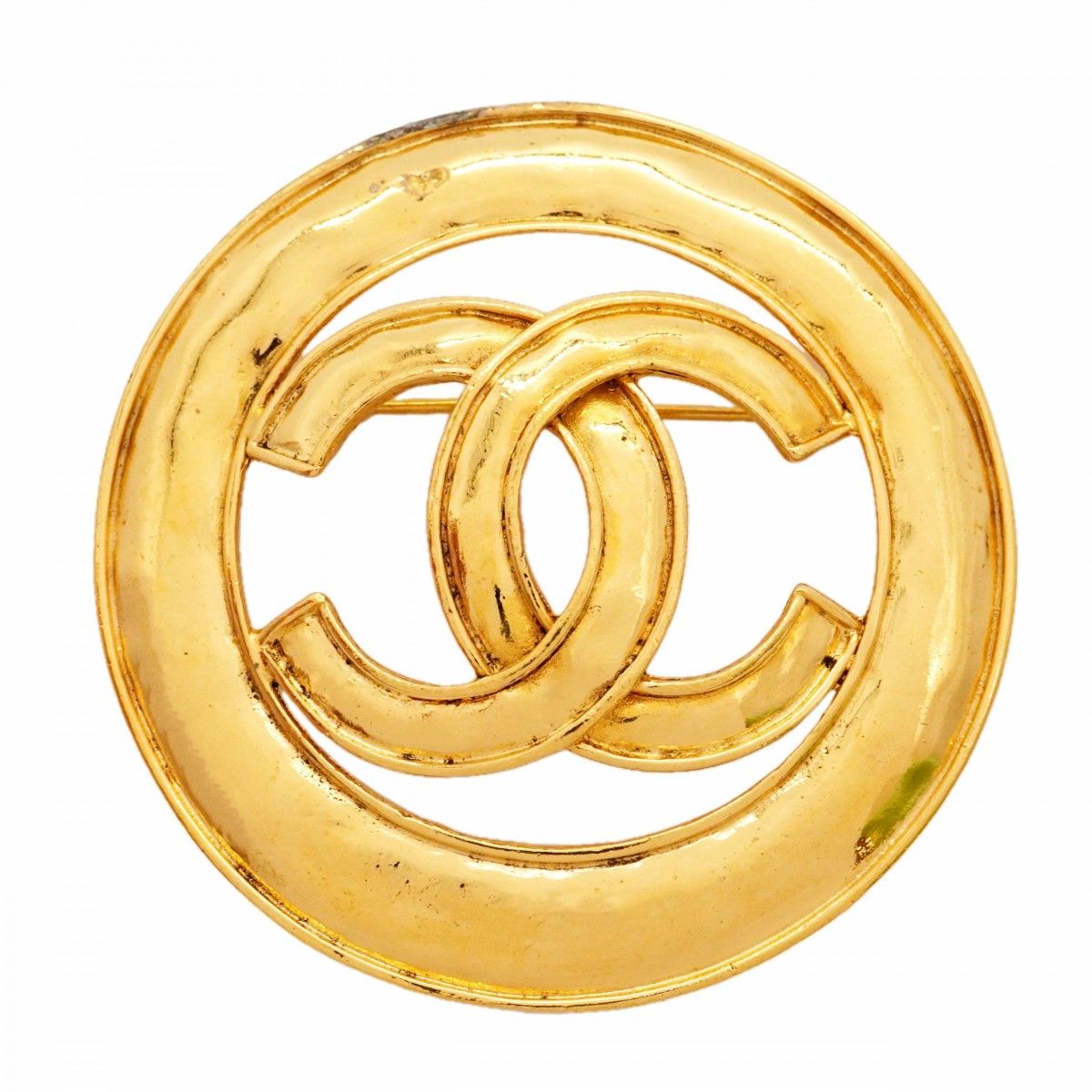 Chanel Brooch Vintage CC Logo Round