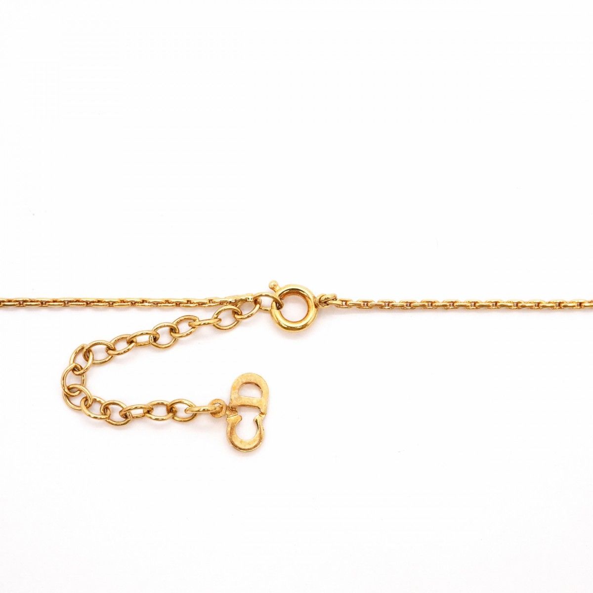 Dior Necklace CD Logo Gold Plated Rhinestone — view 4
