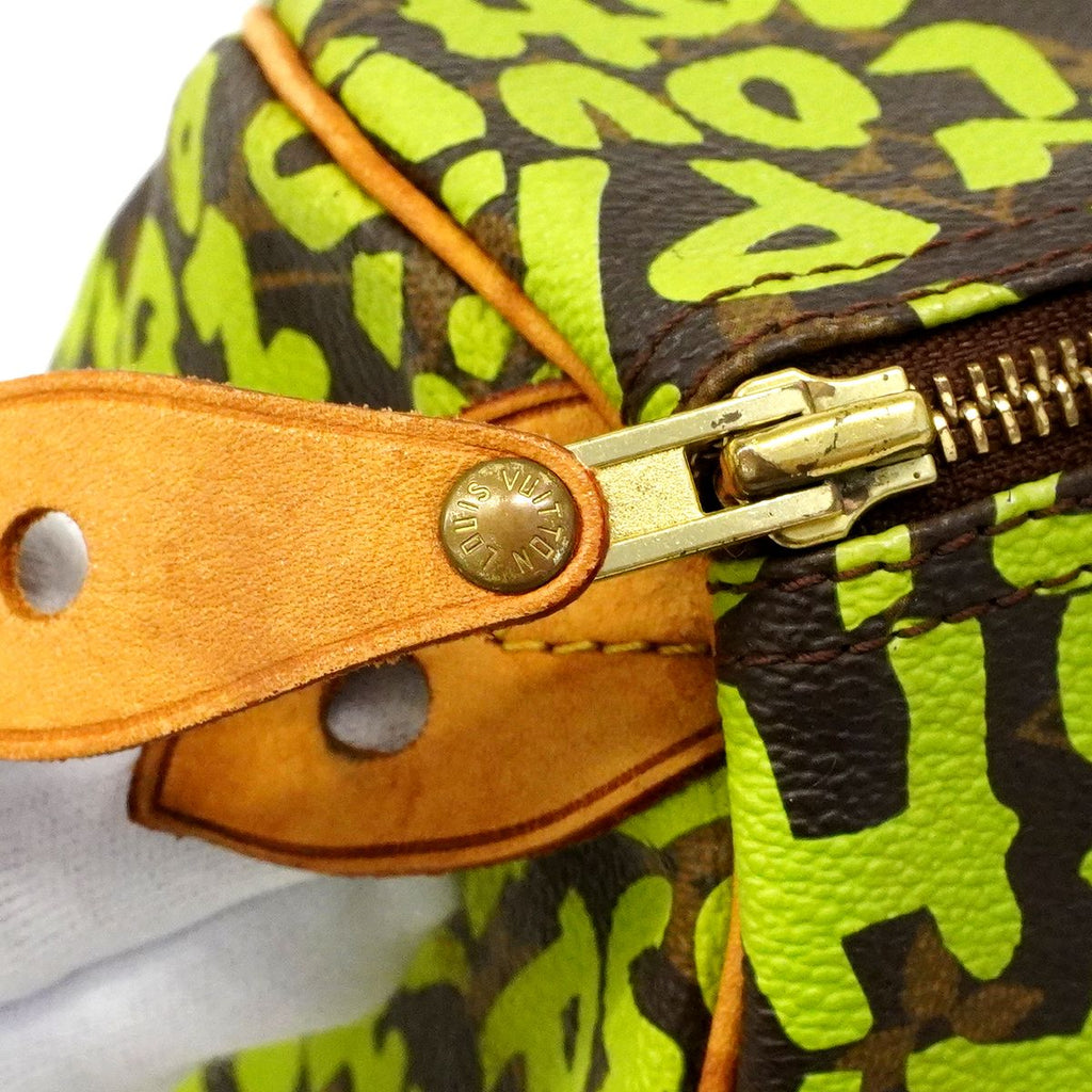 Louis Vuitton Handbag Monogram Graffiti Speedy 30 Vert — view 9