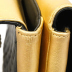Chanel Shoulder Bag Quilted Lambskin Black Gold — view 6