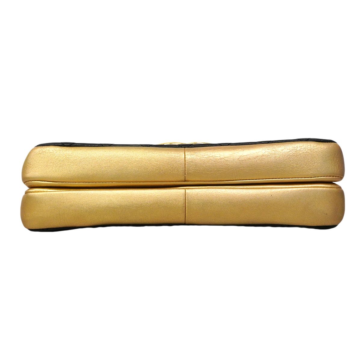 Chanel Shoulder Bag Quilted Lambskin Black Gold — view 3