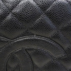 Chanel Handbag Quilted Caviar Leather Black Gold — view 9