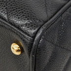 Chanel Handbag Quilted Caviar Leather Black Gold — view 6