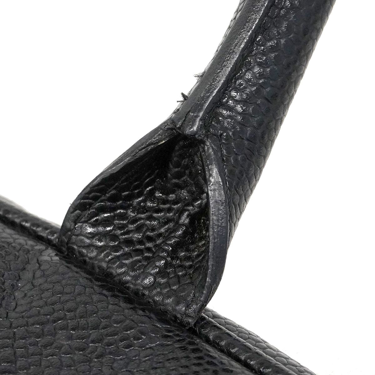 Chanel Handbag Quilted Caviar Leather Black Gold — view 7