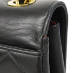 Chanel Shoulder Bag Deca Quilted Lambskin Black Gold — view 7