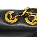 Chanel Shoulder Bag Deca Quilted Lambskin Black Gold — view 8