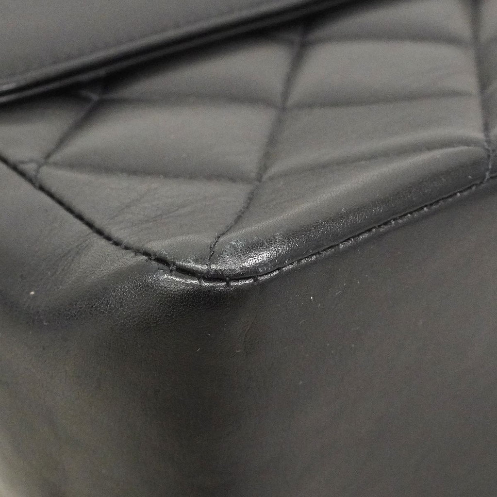 Chanel Shoulder Bag Deca Quilted Lambskin Black Gold — view 6