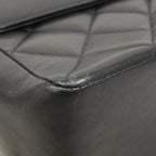 Chanel Shoulder Bag Deca Quilted Lambskin Black Gold — view 6