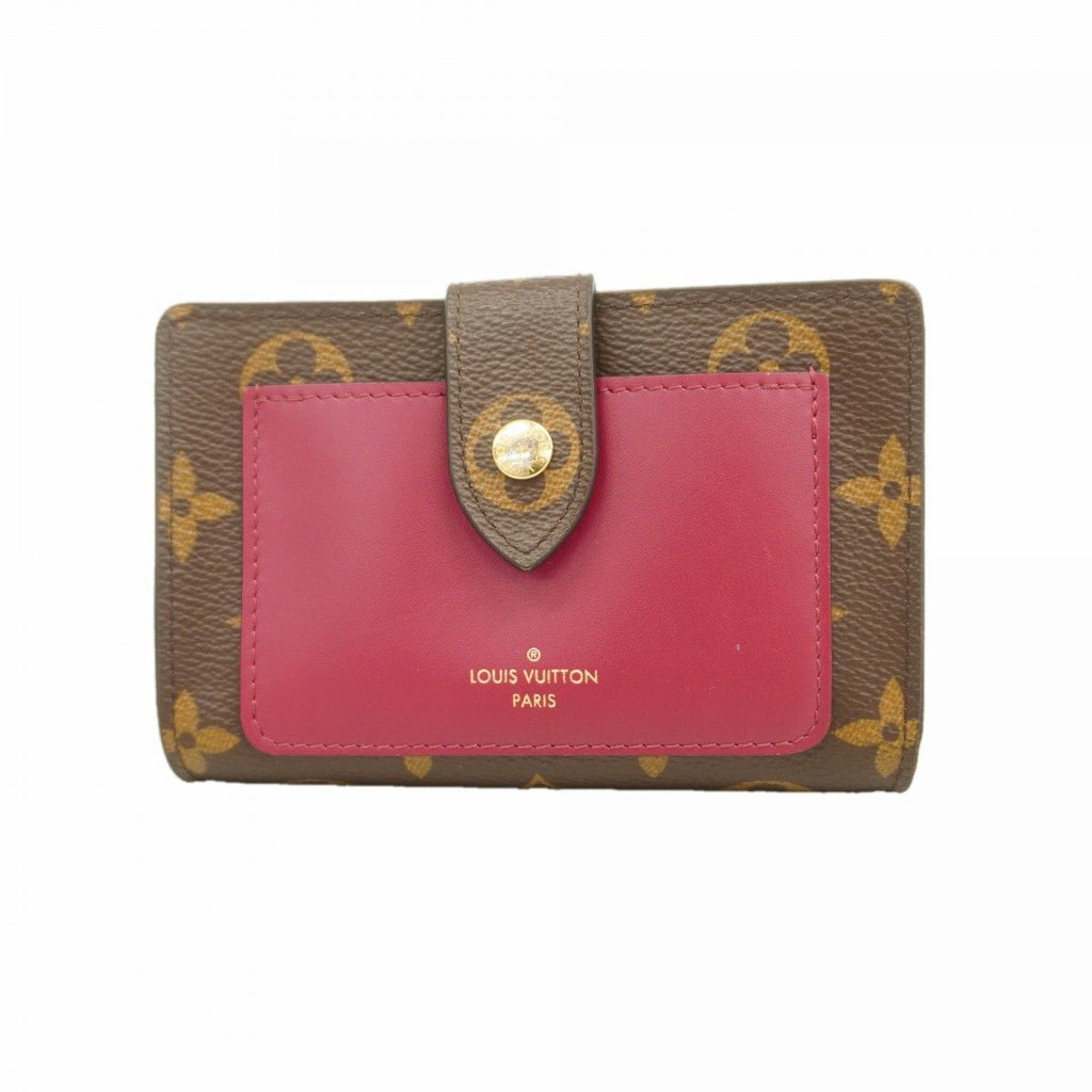 Louis Vuitton Wallet Monogram Portefeuille Juliette Brown Fuchsia