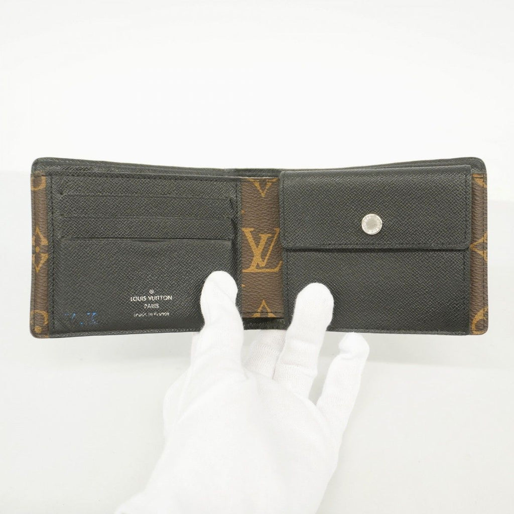 Louis Vuitton Wallet Monogram Macassar Portefeuille Mindoro Brown Black — view 3