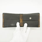 Louis Vuitton Wallet Monogram Macassar Portefeuille Mindoro Brown Black — view 3
