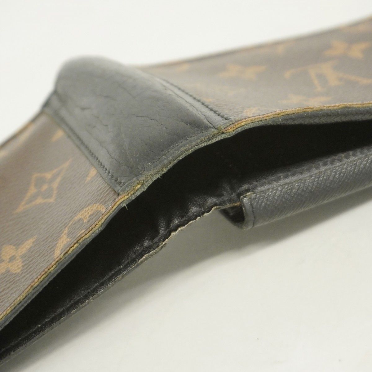 Louis Vuitton Wallet Monogram Macassar Portefeuille Mindoro Brown Black — view 6