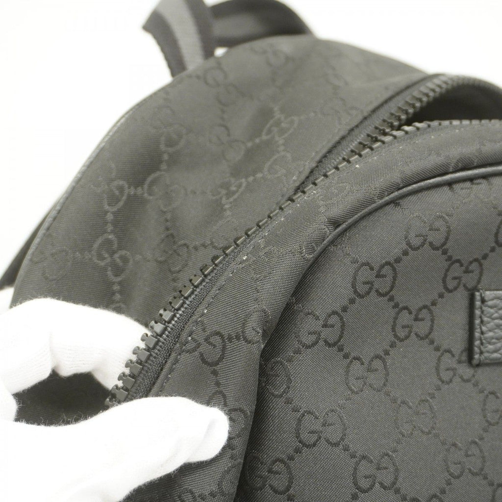 Gucci Backpack GG Nylon Black Silver — view 8