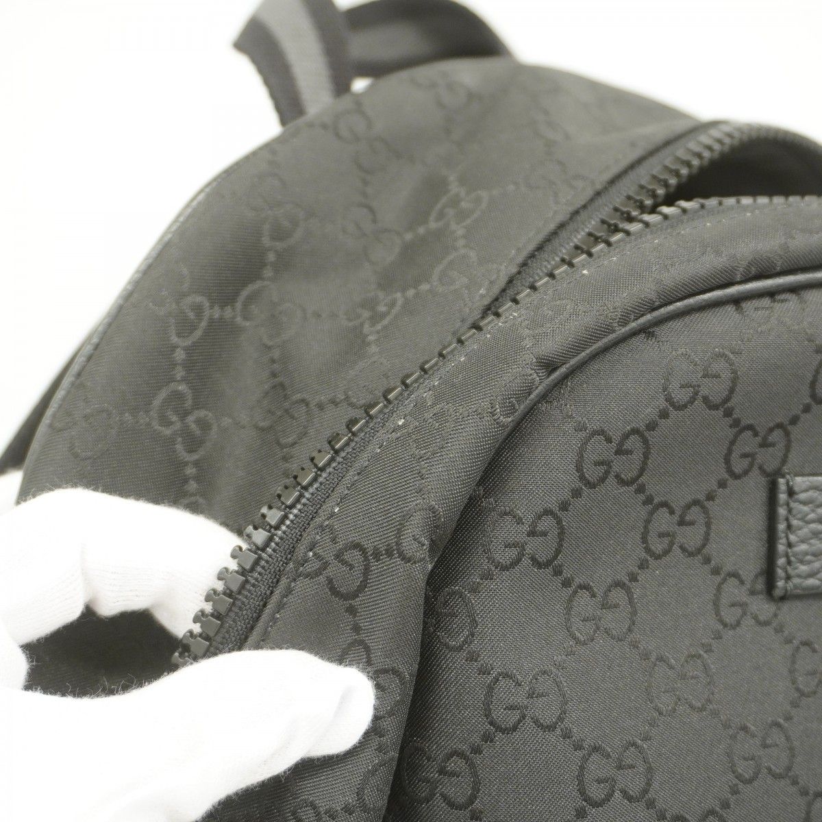 Gucci Backpack GG Nylon Black Silver — view 8