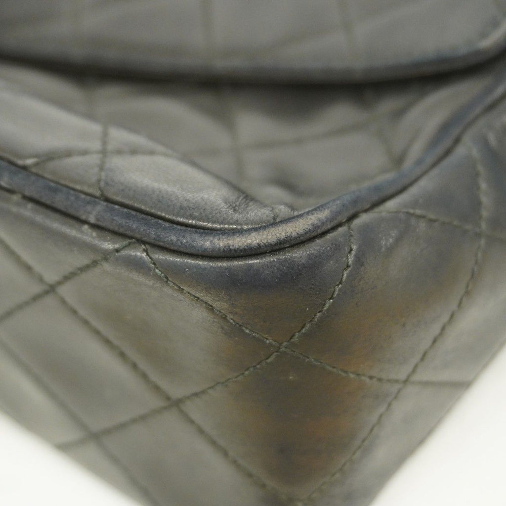 Chanel Shoulder Bag Quilted Lambskin Black Gold — view 6