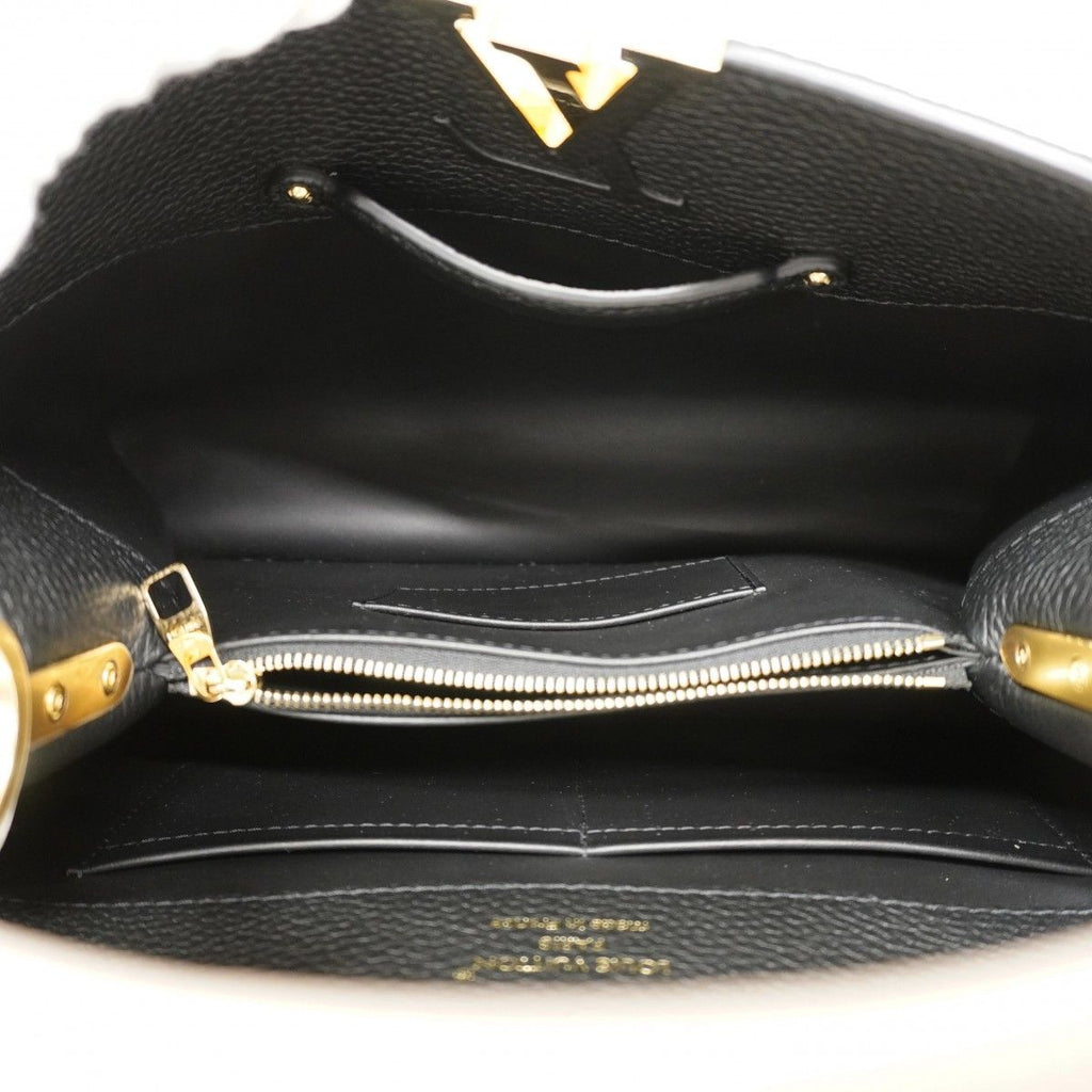 Louis Vuitton Handbag Capucines Black Beige 2-Way — view 4
