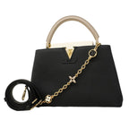 Louis Vuitton Handbag Capucines Black Beige 2-Way