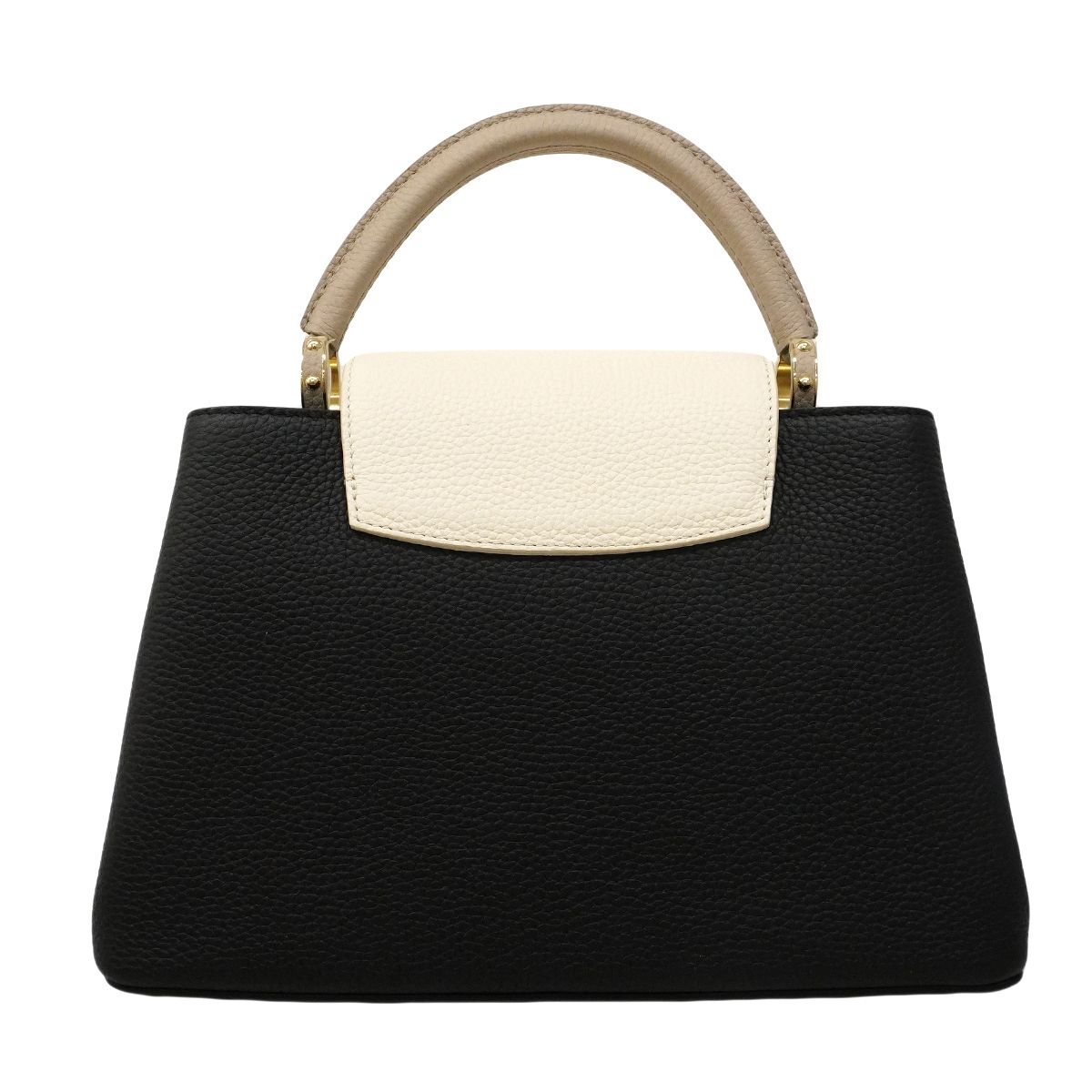 Louis Vuitton Handbag Capucines Black Beige 2-Way — view 8