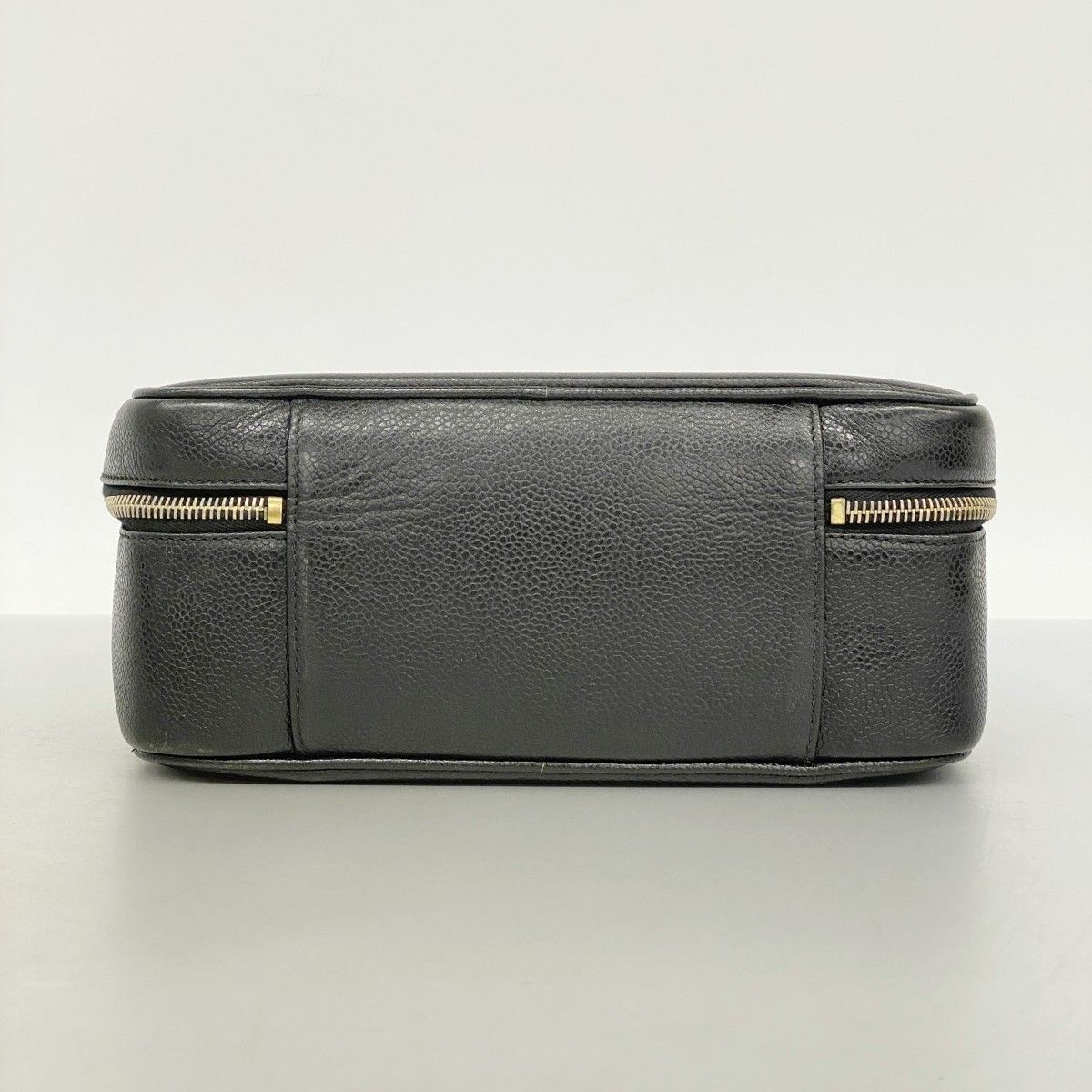 Chanel Vanity Bag Caviar Leather Black Gold 2-Way — view 3