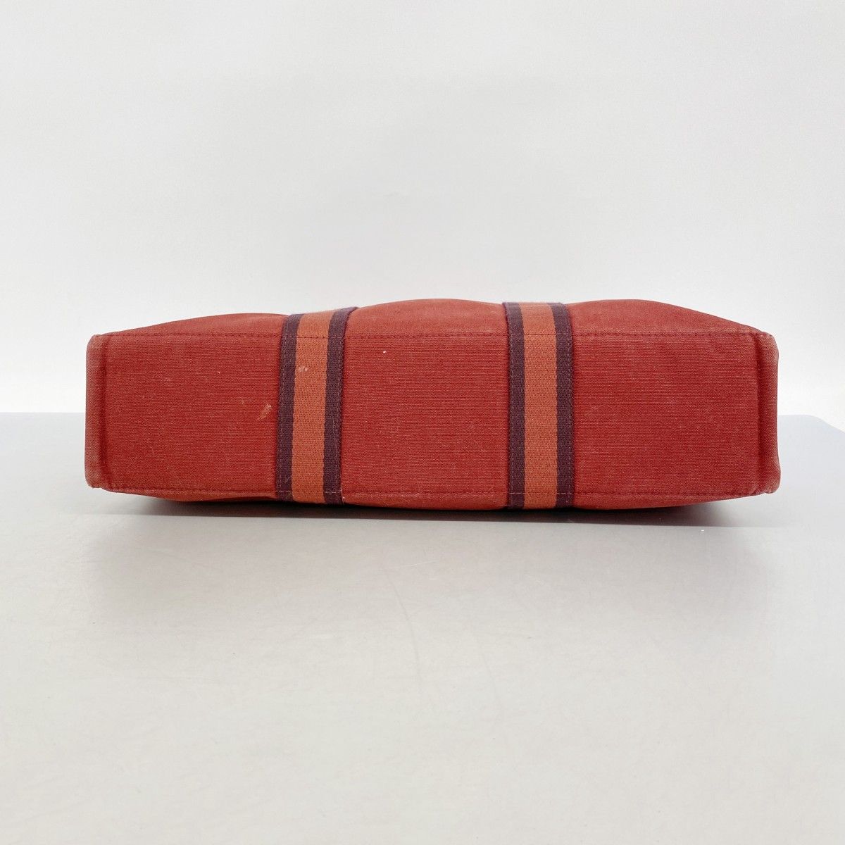 Hermes Tote Fourre Tout Canvas Red Silver — view 3