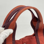Hermes Tote Fourre Tout Canvas Red Silver — view 9