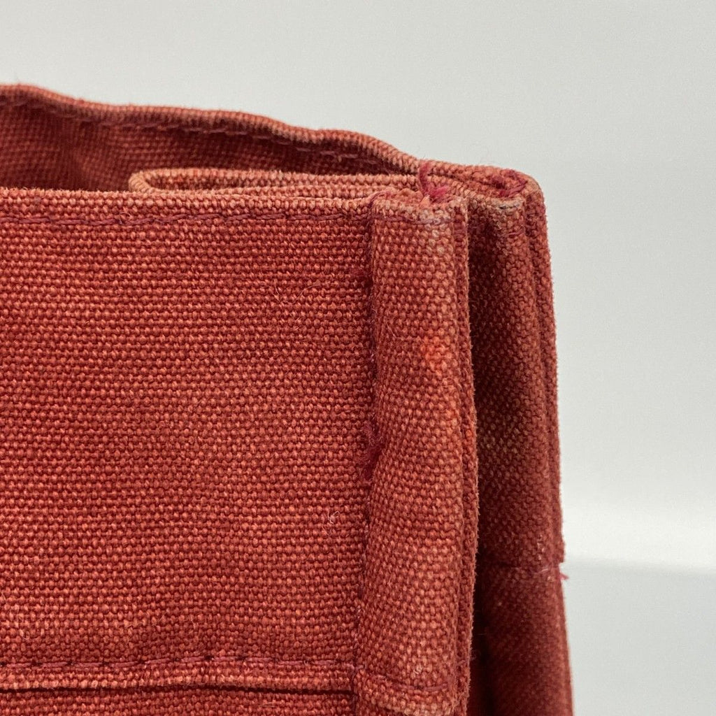 Hermes Tote Fourre Tout Canvas Red Silver — view 8