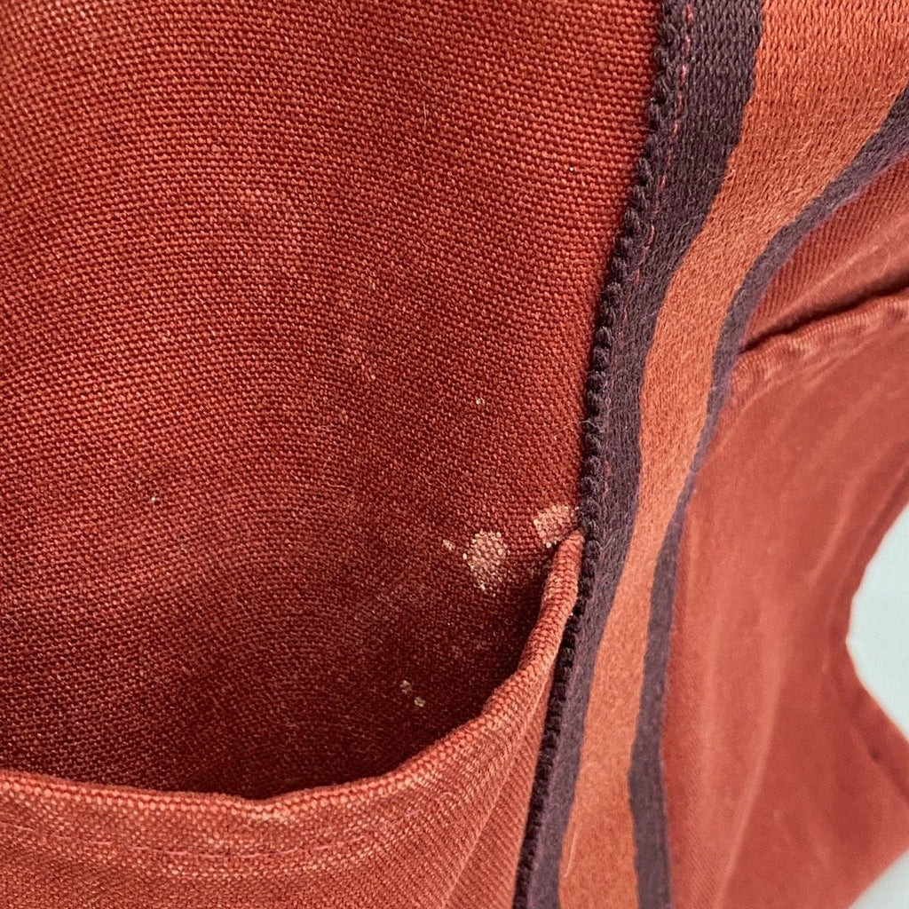 Hermes Tote Fourre Tout Canvas Red Silver — view 6