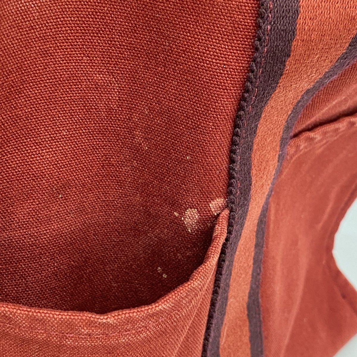 Hermes Tote Fourre Tout Canvas Red Silver — view 6