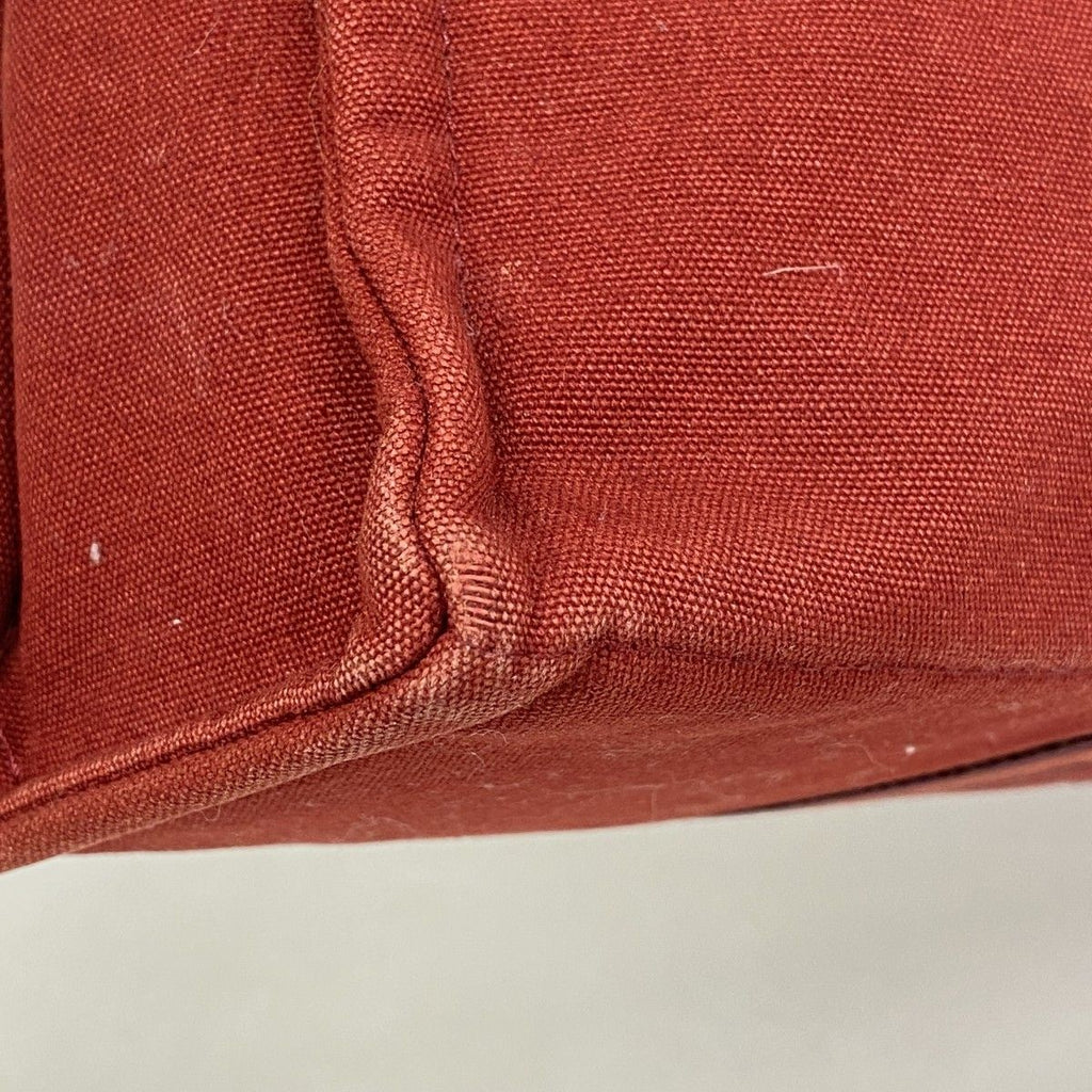 Hermes Tote Fourre Tout Canvas Red Silver — view 7