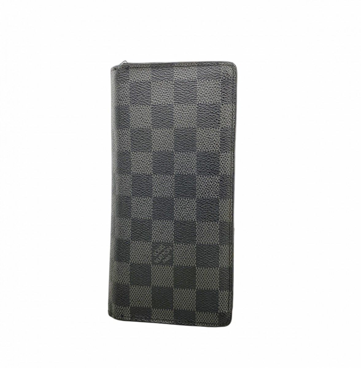 Louis Vuitton Wallet Damier Graphite Portefeuille Brazza Black Gray