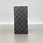 Louis Vuitton Wallet Damier Graphite Portefeuille Brazza Black Gray — view 8