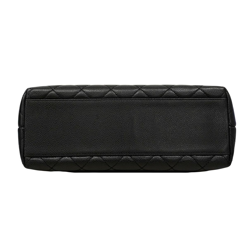 Chanel Handbag Quilted Caviar Leather Black Gold — view 3