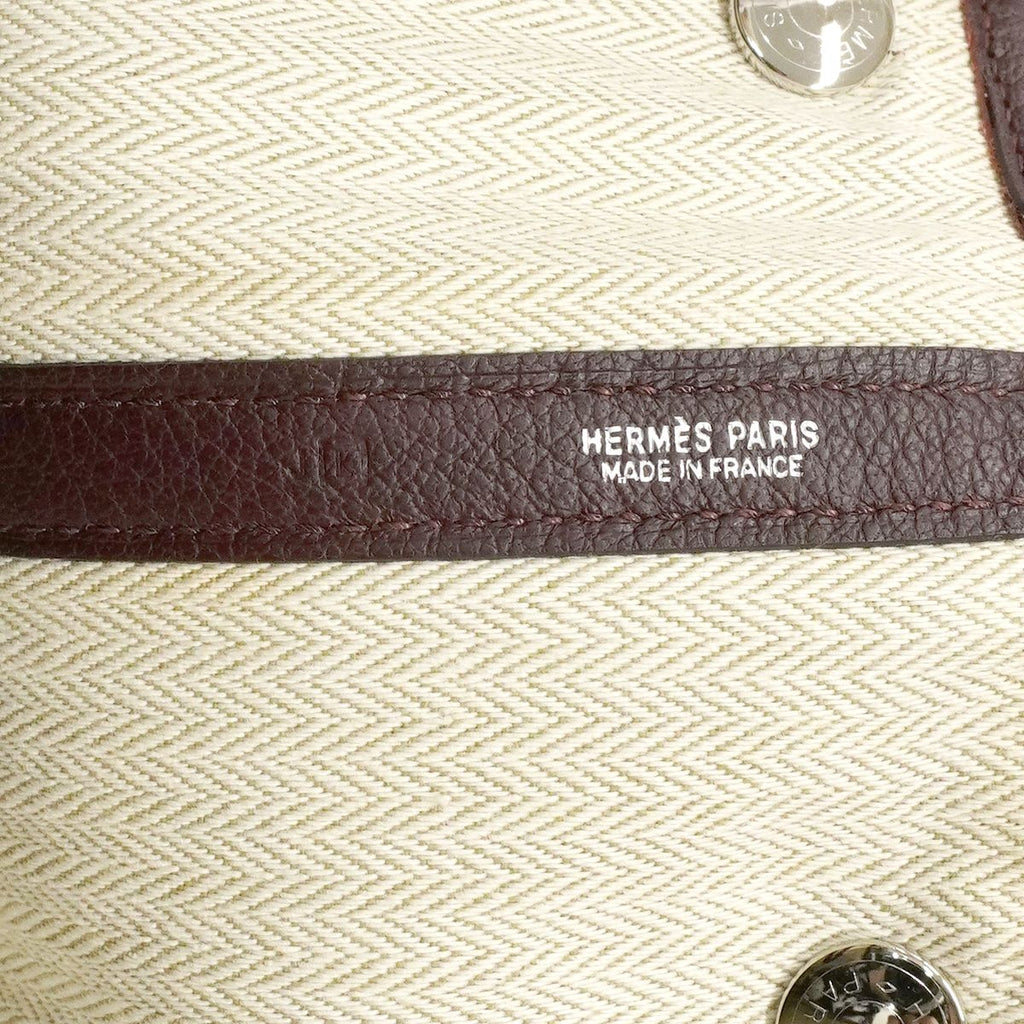 Hermes Tote Garden Party PM Negonda Bordeaux Silver — view 5