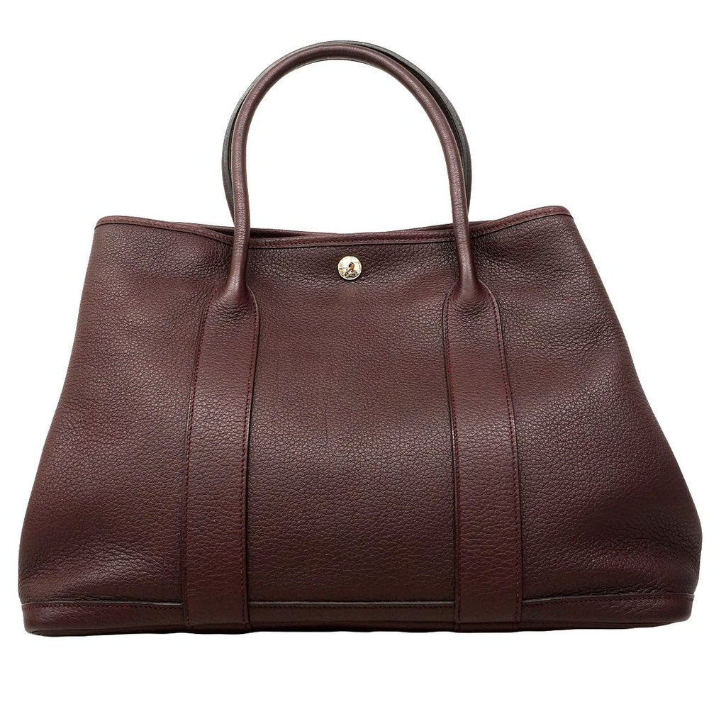Hermes Tote Garden Party PM Negonda Bordeaux Silver — view 9