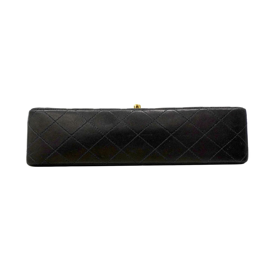 Chanel Shoulder Bag Quilted Lambskin Black Gold — view 3